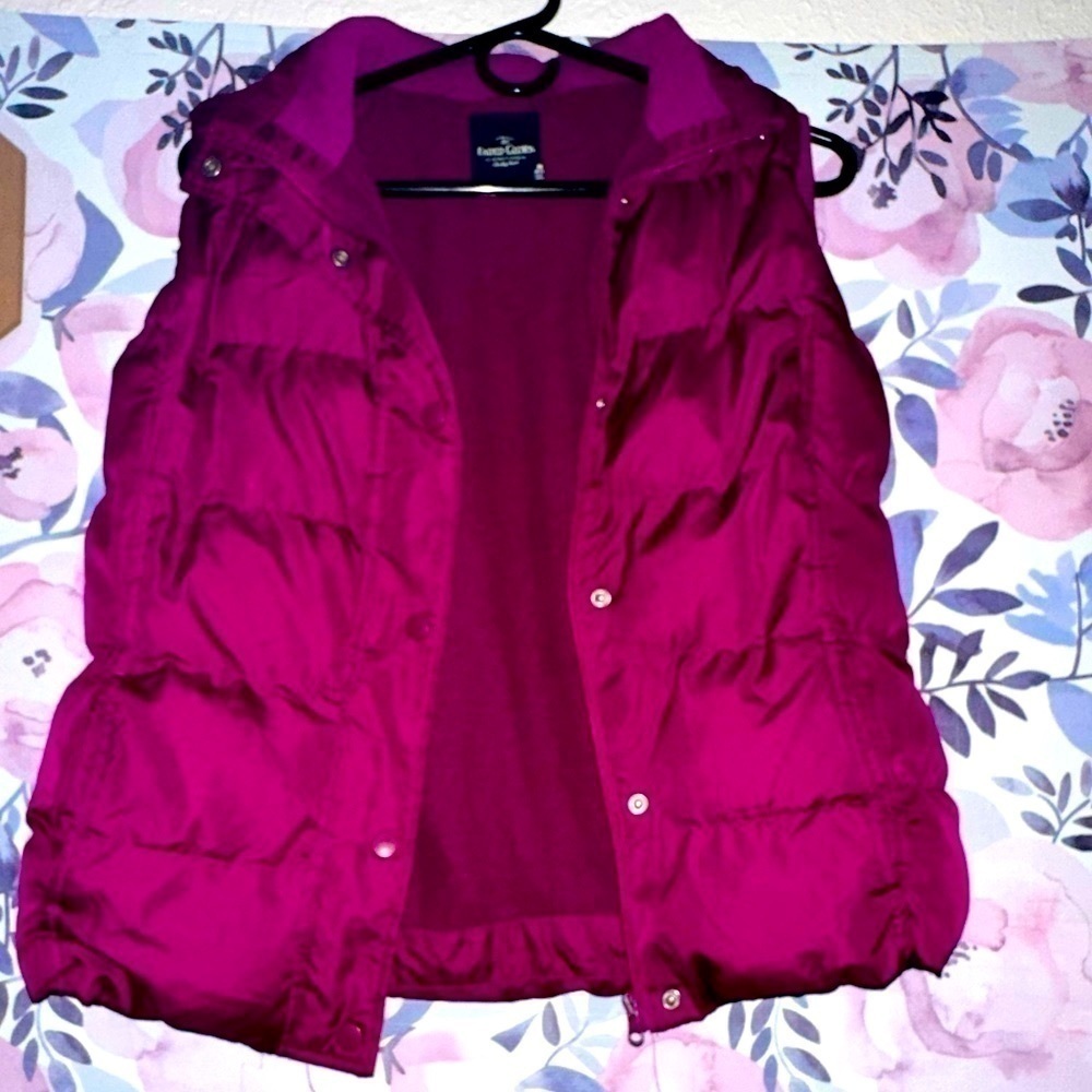 Faded Glory Puffer Vest Quilted Magenta Size M - Picture 5 of 9